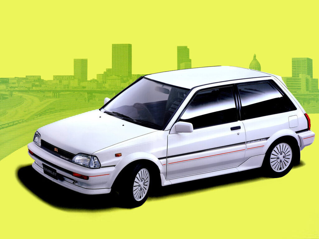 Toyota Starlet (EP71, NP70) 3 поколение, рестайлинг, хэтчбек 3 дв. (01.1987 - 11.1989)